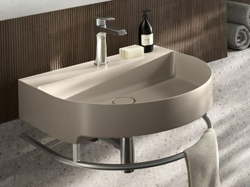 ARKO - Countertop ceramic washbasin with towel rail by Gruppo Geromin - view 2